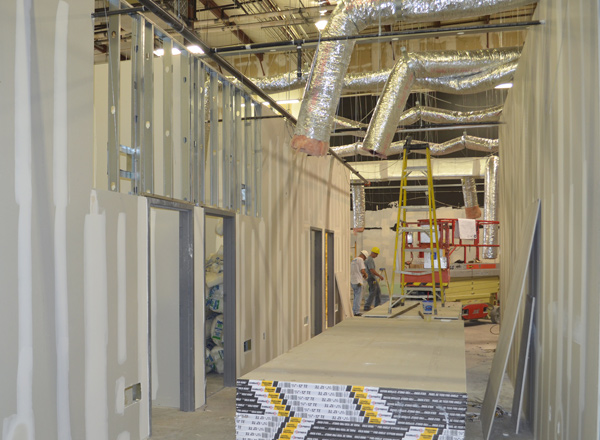 interior build out for universal studios orlando drywall and hvac