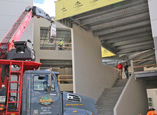 drywall installation at orlando audubon school