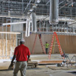 general contractor working on interior office space