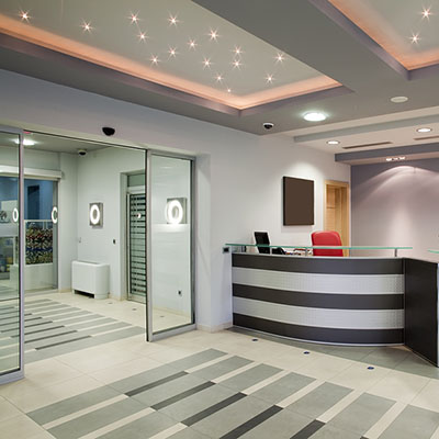 office reception inviting design