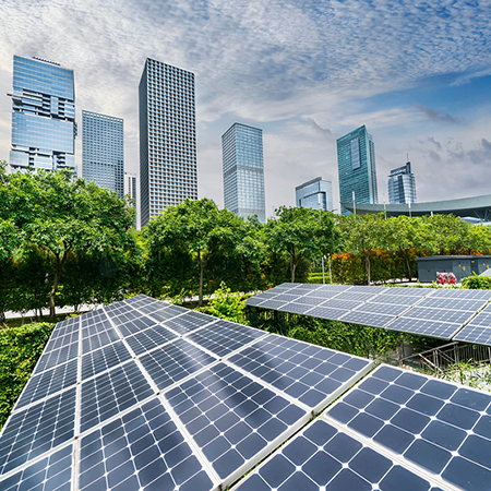solar panels powering companies